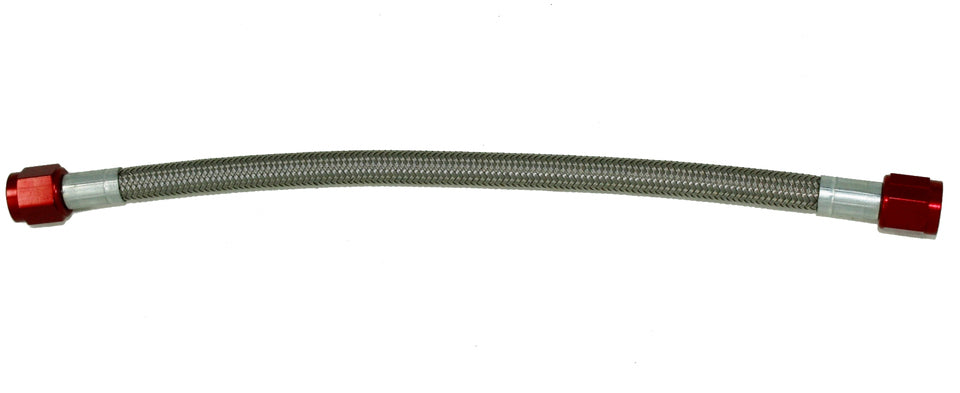 12 Inches,Red,6AN to 6AN,Braided Steel Line
