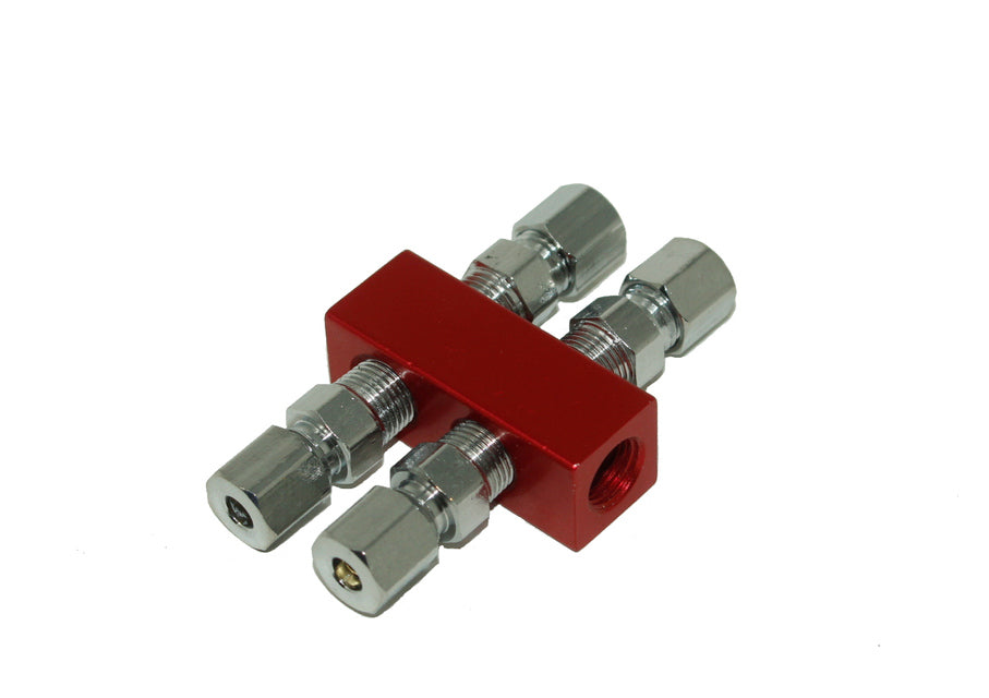 1-1/8" npt,Red,Singe Distribution Block