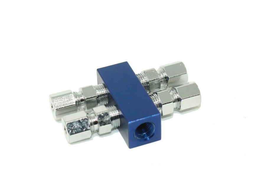 1-1/8" npt,Blue,Singe Distribution Block