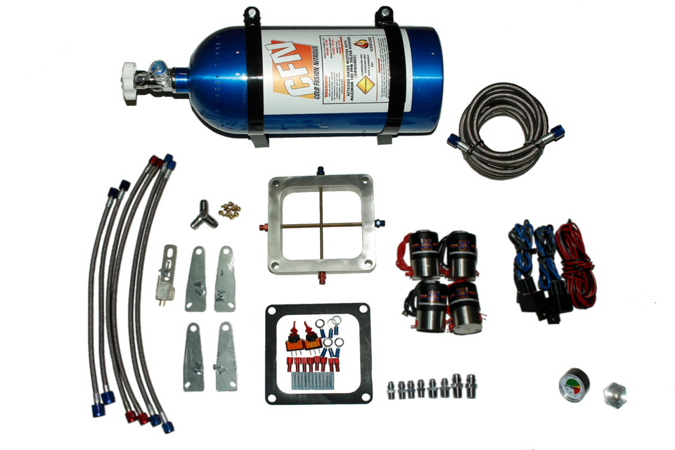 Holley 4500 - 200-800 Hp / cnc 6061 cross bar plate. With bottle and accessories.