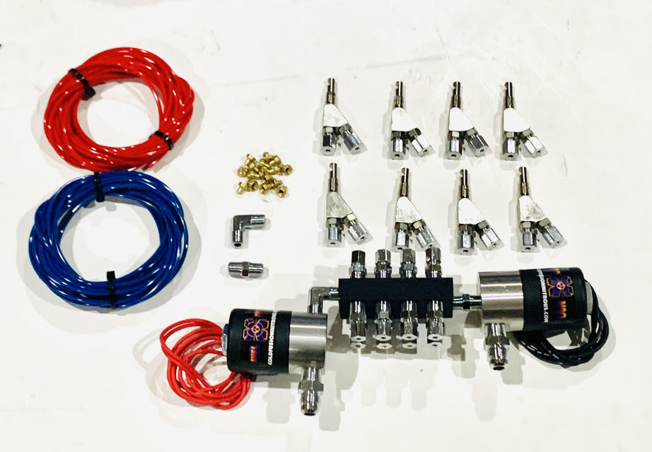 8 Cylinder Direct Port WET SOFT LINE kit 100-300 Hp Hardware only- No Bottle/No line