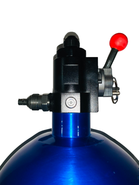 10LB Bottle w/MONSTER BALL Valve 8AN outlet