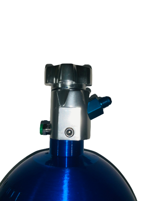 15LB Bottle w/LIGHTNING Valve 6AN outlet