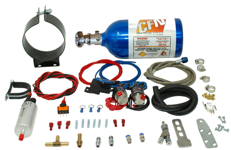 Single Carb Motorcycle Kit 10-100Hp - w/2Lb Bottle & Line