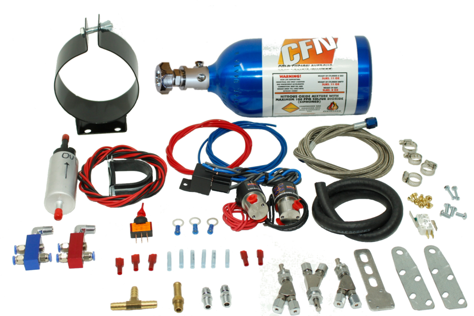 Dual Carb Motorcycle Kit 10-100Hp - w/2Lb Bottle & Line